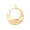 Brass Pendants, Nickel Free, Flat Round, Real 18K Gold Plated, 23x20x2mm, Hole: 1.4mm