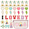 30Pcs 30 Styles Towel Cloth Computerized Embroidery Cloth Iron On/Sew On Patches, with Back Adhesive & Golden Edge, Costume Accessories, Appliques, Mixed Color, 39~71x22~71x3~4mm, 1pc/style