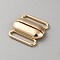 Alloy Interlocking Clasps, Golden, 20x20x4.5mm, Hole: 15x2.5mm