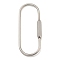 Non-Tarnish 304 Stainless Steel Screw Carabiner Lock Charms, for Necklaces Making, Quick Links, Oval, 89x34.5x3mm