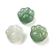 Natural Green Aventurine Beads, Paw Print, 14~15x14~15x9~10mm, Hole: 1.5mm