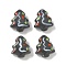 Handmade Porcelain Beads, Christmas Tree, Famille Rose Porcelain, Dark Slate Gray, 16~16.5x14.5~15x6.5~7mm, Hole: 1.8mm
