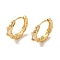 Brass Micro Pave Cubic Zirconia Earrings for Women, Real 18K Gold Plated, 17.5x4mm