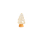 Luminous Resin Christmas Tree Figurine Decoration, Glow in the Dark Ornaments, Antique White, 10.5x19.5mm