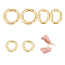 UNICRAFTALE 6Pcs 3 Styles 6.5-13mm 18K Gold Plated Spring Clasp Ring Real Round Oval Clasps Enhancer Shortener Clasps for Necklaces Bracelet Jewelry Making
