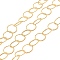 Ion Plating(IP) 304 Stainless Steel Ring Rolo Chains, Golden, 65x59mm