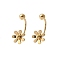 304 Stainless Steel Stud Earrings, Daisy Flower, Golden, 15x7mm