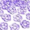 Transparent Acrylic Bead Frames, Flower, Lilac, 19x20x3.5mm, Hole: 1.6mm, Inner Diameter: 6.5mm, about 632pcs/500g