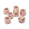 Rack Plating Brass Beads, Long-Lasting Plated, Hollow, Column, Rose Gold, 9x6mm, Hole: 1.2mm