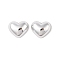 CCB Plastic Cabochons, Heart, Platinum, 17x20x7.5mm