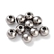 Titanium Beads, Round, Stainless Steel Color, 10x9mm, Hole: 2.8mm