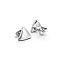 Stainless Steel Stud Earrings, Triangle, Triangle, 10x10mm