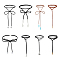 8Pcs 8 Style Faux Suede & Nylon Cord Lariat Necklaces Set, Heart & Feather Alloy Charms Adjustable Necklaces for Women, Mixed Color, 40.94~67.56 inch(104~171.6cm), 1pc/style