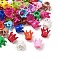 Spray Painted Acrylic Beads, Crown, Large Hole Beads, Mixed Color, 15x12.5mm, Hole: 7mm