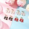 Bowknot Alloy Enamel Dangle Stud Earrings, with 304 Stainless Steel and Brass, Golden, 25x21mm