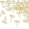 30Pcs Alloy Pendants, with Rhinestone, Bowknot, Golden, 26x20x4mm, Hole: 1.6mm