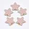 CCB Plastic Pendants, with Enamel, Star, Misty Rose, 23x23x3mm, Hole: 2mm