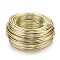 Round Anodized Aluminum Wire, Bendable Metal Craft Wire, for DIY Jewelry Craft Making, Light Gold, 7 Gauge, 3.5mm, 20m/500g(65.6 Feet/500g)