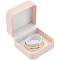 1Pc Imitation Leather Bangle Package Boxes, Square, Coral, 9.6x9.6x6cm
