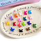 Opaque Acrylic European Beads, Large Hole Beads, Mixed Color, Letter K, 20.7x15.6x13.7mm, Hole: 6.3mm, 138~252pcs/500g