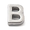 304 Stainless Steel Charms, Letter Charm, Letter B, 9.5x7.5x3mm, Hole: 1.6mm