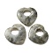 Natural Labradorite Pendants, Heart, 39.5~41.5x40~41.5x7.5~8.5mm, Hole: 12~14.5mm