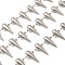 304 Stainless Steel Teardrop Link Chains, Soldered, with Spool, Stainless Steel Color, 19x12x6.5mm