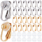 40Pcs 2 Colors 304 Stainless Steel Clip-on Earring Findings, with 40Pcs Comfort Plastic Pads for Clip on Earrings, Golden & Stainless Steel Color, 16x7.5x10mm, 20Pcs/color