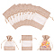 Cotton Packing Pouches, Drawstring Bags, Tan, 14~15x10~11cm, 20pcs/set