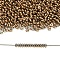 TOHO Demi Round Seed Beads, Japanese Seed Beads, Gold Luster, (204) Gold Luster Montana Blue, 6/0, 4x1.9mm, about 300pcs/10g