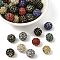 Alloy Rhinestone Beads, Grade A, Round, Golden Metal Color, Mixed Color, 10mm