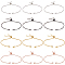 12Pcs 4 Colors Rack Plating Adjustable Brass Slider Bracelet Making, with Cubic Zirconia, Long-Lasting Plated, Lead Free & Cadmium Free, Fit for Connector Charms, Mixed Color, Single Chain Length: 12.5cm, Hole: 1mm, 3pcs/color