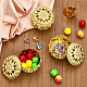 CHGCRAFT 12Pcs Round Candy Boxes Plastic Wedding Favor Boxes Gold Hollow Pattern Storage Boxes Flower Gift Boxes for Wedding Shower Christmas Birthday Party Decor Container CON-WH0087-45-3