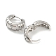 Толстые серьги-кольца из латуни для женщин EJEW-G363-07P-2