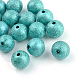 Spray Painted Acrylic Beads X-ACRP-Q018-6mm-006-1