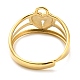 304 verstellbarer Ring mit Herz-Vorhängeschloss aus Edelstahl für Damen RJEW-C016-12G-3