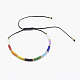 Bracelets de perles de nylon tressés réglables BJEW-JB06161-1