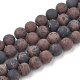 Chapelets de perles en obsidienne d'acajou naturel G-T106-117-1