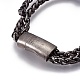 Retro 304 acero inoxidable pulseras de cadena BJEW-L645-25AS-3