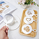 GORGECRAFT 4 Styles Coffee Latte Decorating Stencils Stainless Steel Chocolate Heart Leaf Metal Cookie Cocktail Stencils Barista Cappuccino Tools Foam Art Templates for Cup Cake Birthday Cake AJEW-WH0038-40P-3