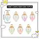 PandaHall Elite 70Pcs 7 Colors Luminous Glass Teardrop Pendant GLAA-PH0002-75-2