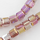 Electroplate Glass Beads Strands EGLA-R030-3x3mm-15-1