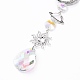 AB Color Plated Crystal Teardrop Big Pendant Decorations HJEW-G019-03E-4