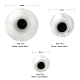 3 brins 3 brins de perles rondes de style mauvais œil fait à la main LAMP-LS0001-12D-3