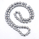Chapelets de perles en verre électroplaqué EGLA-S131-8mm-B03-2
