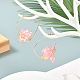 Galvanisierte Ohrringe aus natürlichem Quarzdraht für Mädchen und Frauen EJEW-JE04646-01-2