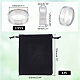 Unicraftale 12 pz anello con nucleo vuoto misura 8 anello da dito scanalato in acciaio inossidabile con sacchetti di velluto spazi vuoti rotondi per anelli intarsiati creazione di fedi nuziali per gioielli STAS-UN0038-95-4