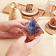 CRASPIRE Crystal Epoxy Display Decorations Lapis Lazuli Pyramid Sphere Crystal Pyramid Home Office Decor Bracelet Jewelry Display Base DJEW-WH0034-26C-3