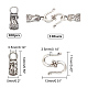Nbeads 100PCS Tibetan Style Alloy Cord Ends with 100PCS Alloy Hook and S-Hook Clasps TIBE-NB0001-28-2
