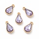 Faceted Glass Rhinestone Pendants FIND-G049-01G-01-3